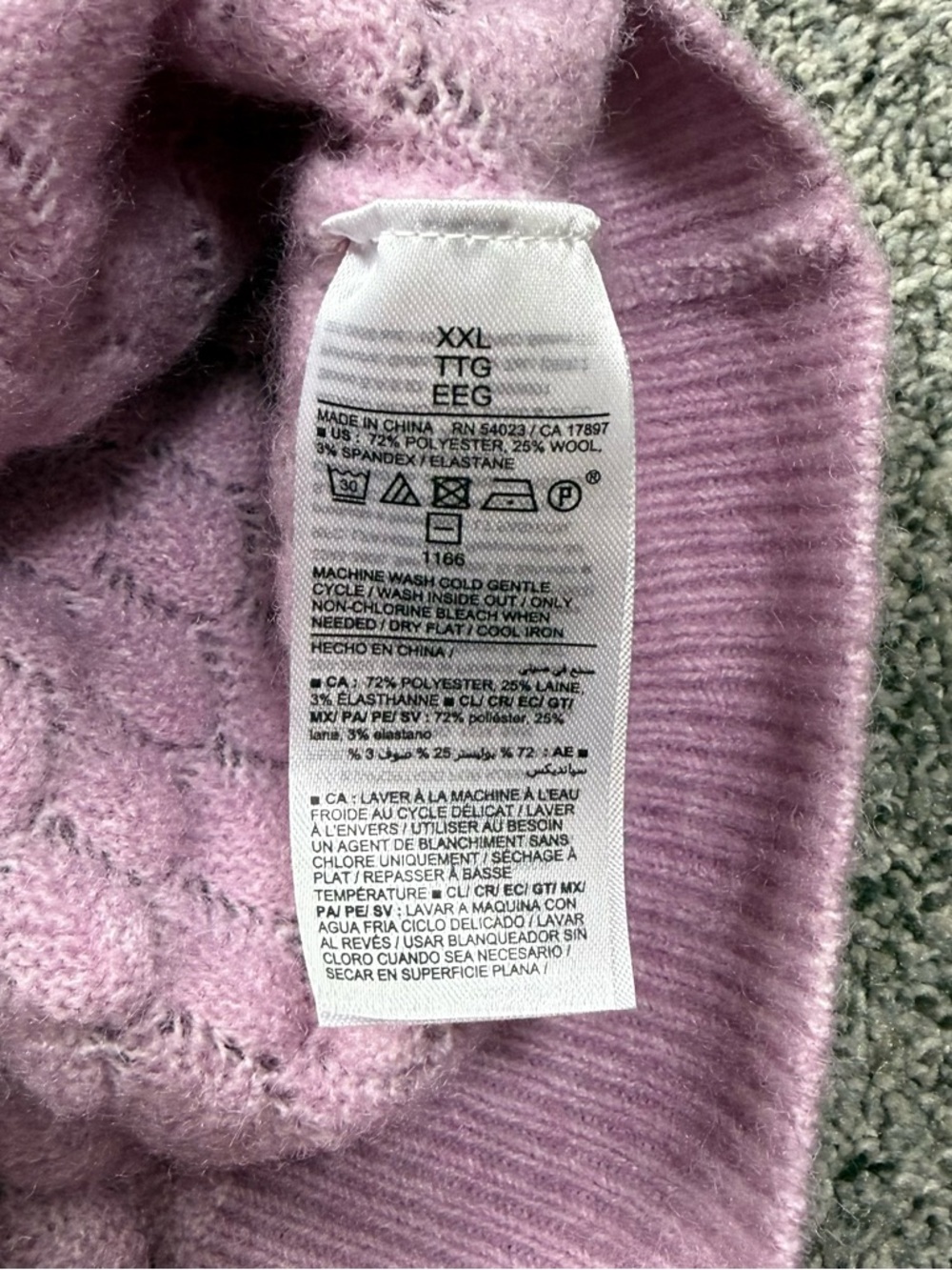 Old Navy Lilac Openwork Scoop-Neck Sweater - Picture 4 of 4